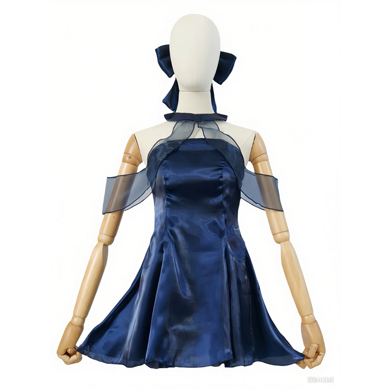 Anime Cosplay Blue Hair - Blue Archive Chunxiang abito blu scuro