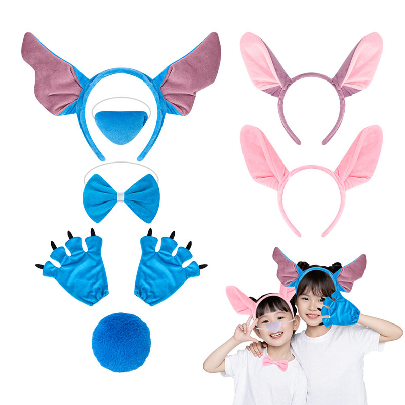 Anime Cosplay Blue Hair - Fascia per capelli Stitttches Angel multifunzionale,